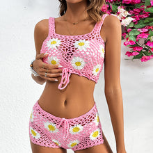 Load image into Gallery viewer, Floral Crochet Bikini Set
