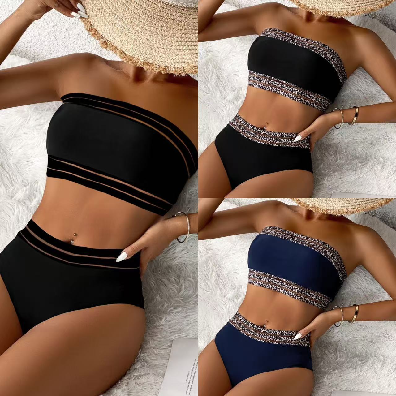 Tube-Top Bikini Set